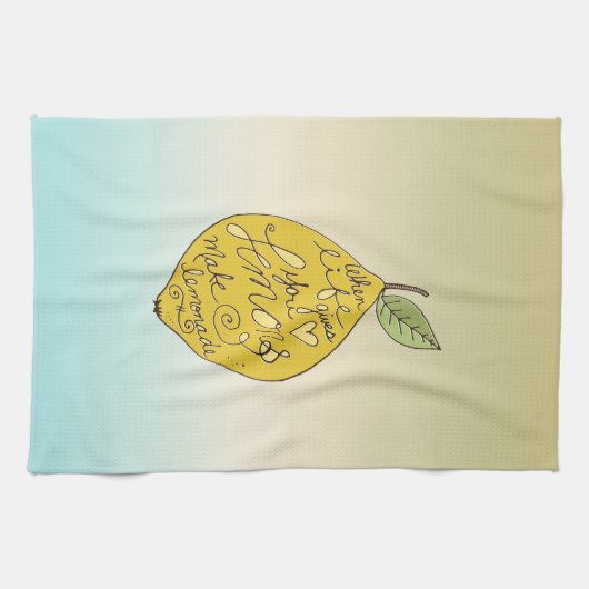 Wanneer het leven je Lemons Ombre geeft     Theedoek (Horizontaal)