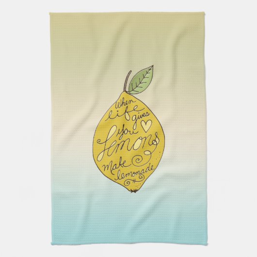 Wanneer het leven je Lemons Ombre geeft     Theedoek (Verticaal)