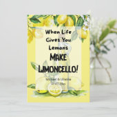 Wanneer het leven je Limoncello Elopement Kaart ge (Staand voorkant)