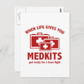 Wanneer het leven je medailles geeft briefkaart (Voorkant / Achterkant)