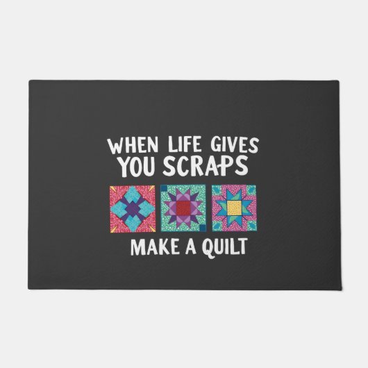 Wanneer het leven je restjes geeft, maak dan een q deurmat (Voorkant)