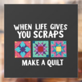 Wanneer het leven je restjes geeft, maak dan een q raamsticker (Vel 2)