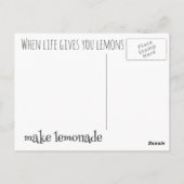 Wanneer het leven je zonnige gele luiers geeft briefkaart (Achterkant)