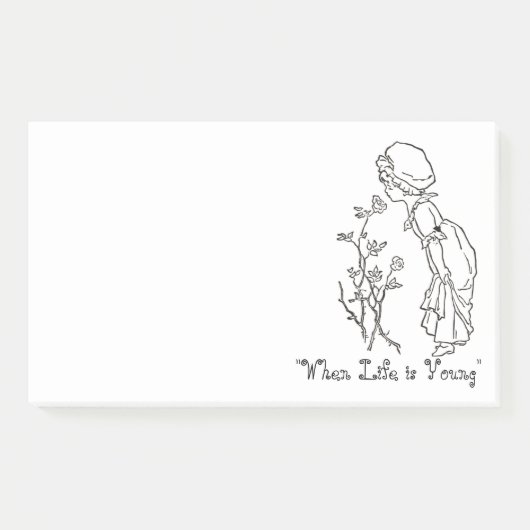 Wanneer het leven jong is 10 x 6 inch Post-it® not Notes (Voorkant)