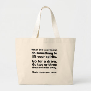 Wanneer het leven krachtig is grote tote bag