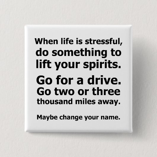 Wanneer het leven krachtig is vierkante button 5,1 cm (Voorkant)