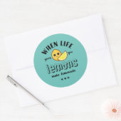 Wanneer het leven Lemon Lemonade Funny Summer geef Ronde Sticker (Envelop)