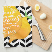 Wanneer het leven Lemons laat zien Lemon Bars Chev Theedoek (Quarter Fold)