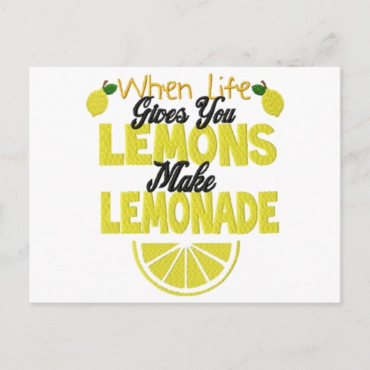 Wanneer het Leven Lemons (voeg eigen achtergrondkl Briefkaart (Voorkant)