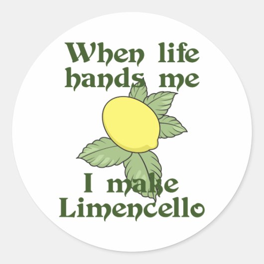 WANNEER HET LEVEN ME LEMONS BEHANDELT RONDE STICKER (Voorkant)