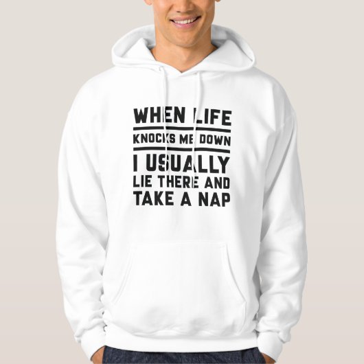 Wanneer het leven me omver slaat hoodie (Voorkant)