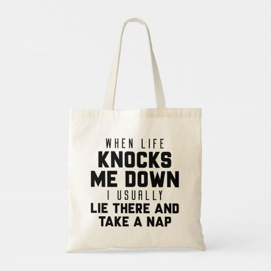 Wanneer het leven me omver slaat tote bag (Achterkant)