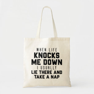 Wanneer het leven me omver slaat tote bag