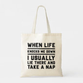 Wanneer het leven me omver slaat tote bag (Achterkant)
