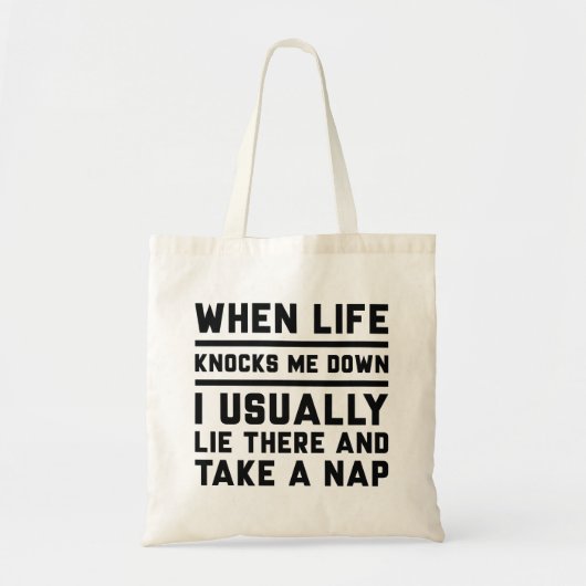 Wanneer het leven me omver slaat tote bag (Voorkant)