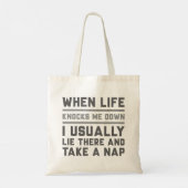 Wanneer het leven me omver slaat tote bag (Achterkant)