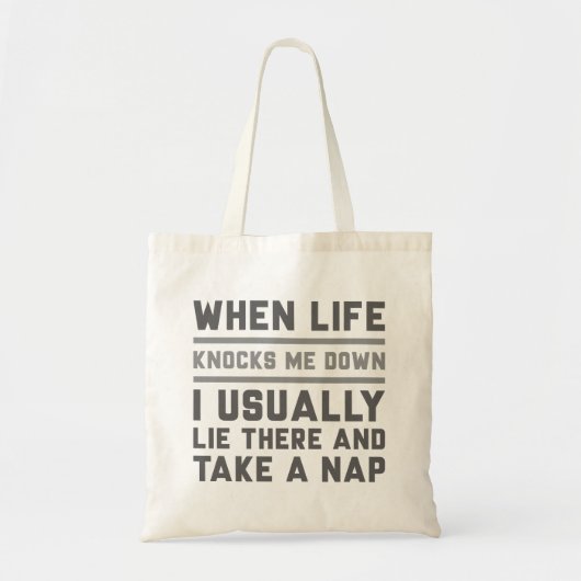 Wanneer het leven me omver slaat tote bag (Voorkant)
