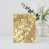 Wanneer het leven onscherp wordt - Goud Inspireren Briefkaart (Staand voorkant)