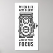 Wanneer het leven onscherp wordt, pas je focus aan poster (Voorkant)