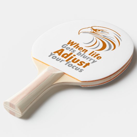 Wanneer het leven onscherp wordt, pas uw focus-can tafeltennisbatje (Voorkant Gekanteld)