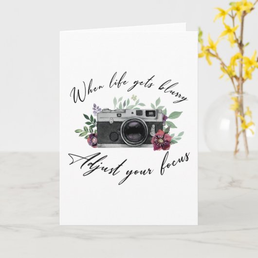 Wanneer het leven onscherp wordt, pas uw Focus Fun Kaart (Gele Bloem)