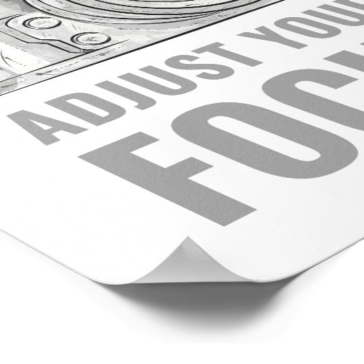 Wanneer het leven onscherp wordt, pas uw Focus Mot Poster (Hoek)