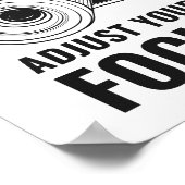 Wanneer het leven onscherp wordt, pas uw Focus Mot Poster (Hoek)