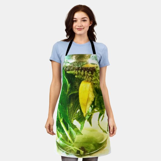 Wanneer het leven u citroenenAlles-over-druk Apron Schort (Gedragen)