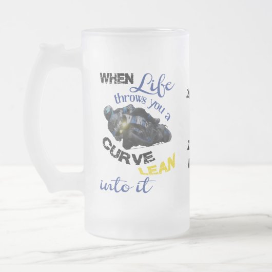 Wanneer het leven u een kromme mok van het glas va (Links)