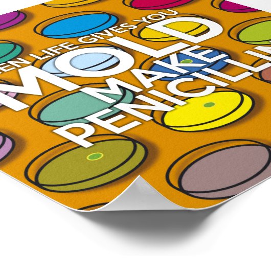 WANNEER HET LEVEN U GEEFT MOET U PENICILLIN MAKEN POSTER (Hoek)