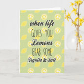 Wanneer het Leven u het Citaat van Citroenen geeft Kaart (Gele Bloem)