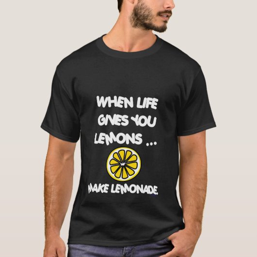 WANNEER HET LEVEN U LEMONS DARK T-SHIRT GEEFT (Voorkant)