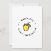 WANNEER HET LEVEN U LEMONS GEEFT FEESTDAGENKAART (Voorkant)