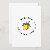 WANNEER HET LEVEN U LEMONS GEEFT FEESTDAGENKAART (Voorkant / Achterkant)