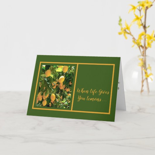WANNEER HET LEVEN U LEMONS/UITBREIDING/HUMOR VERST KAART (Gele Bloem)
