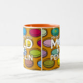 WANNEER HET LEVEN U VORM GEEFT Grappig citaat Tweekleurige Koffiemok (Center)