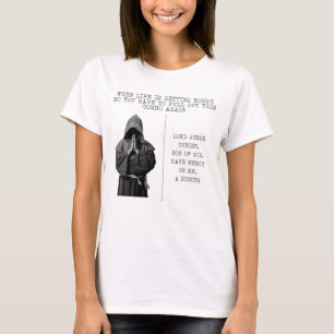 Wanneer het leven zwaar is, blijf sterk citaat t-shirt