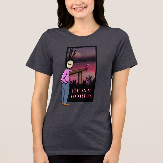 Wanneer het leven zwaar Tri-Blend Shirt krijgt (Voorkant)