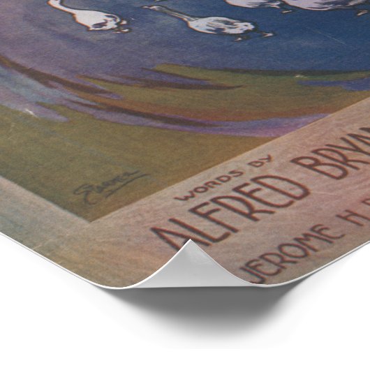 Wanneer het nachtelijk is in Bourgogne Poster (Hoek)