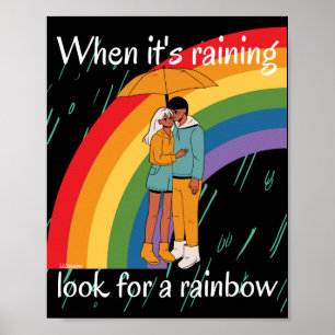 WANNEER HET RAINBOW NAAR EEN RAINBOW inspirerend K Poster