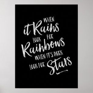 Wanneer het regent - Inspirerend Poster