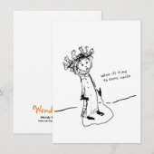 Wanneer het tijd is om binnen te komen bedankkaart (Voorkant / Achterkant)