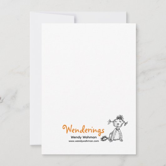 Wanneer het tijd is om binnen te komen bedankkaart (Achterkant)