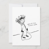 Wanneer het tijd is om binnen te komen bedankkaart (Voorkant)