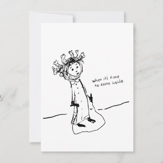 Wanneer het tijd is om binnen te komen bedankkaart (Voorkant)