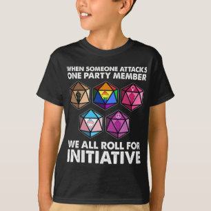Wanneer iemand een partijlid aanvalt, roepen we on t-shirt