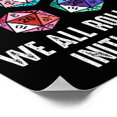 Wanneer iemand een partijlid D20 Dice LGB aanvalt Poster (Hoek)