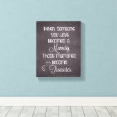 Wanneer iemand van wie je houdt een geheugencitaat canvas afdruk (Insitu (Houten vloer))