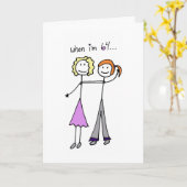 Wanneer ik 64 ben! kaart (Gele Bloem)