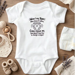 Wanneer ik Agoo zeg Funny Baby Bodysuit" Romper